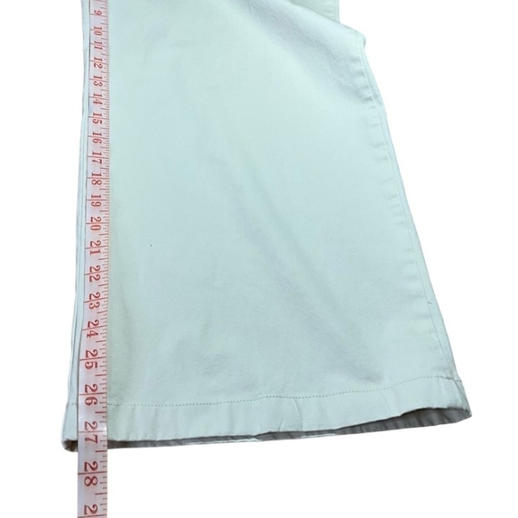 ST. JOHN SPORT Beige Cotton Blend Twill Wide Leg Casual Pants w/ Pockets Sz 14 - Picture 8 of 10